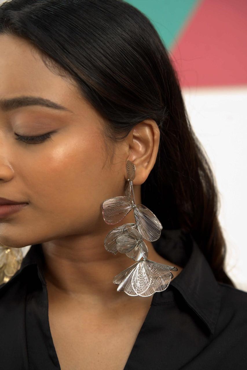 Dramatic Lightweight Party Wear Floral Earrings