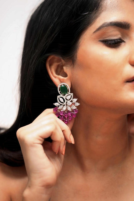 Duet Rhaspody Statement Diamond earrings | GemZ