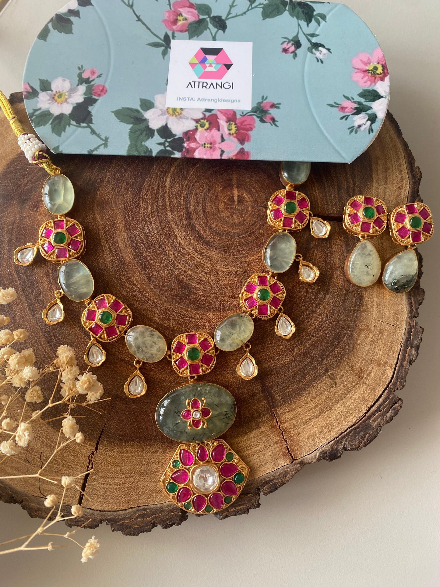 Ritukala Necklace Set | Natural Gemstones