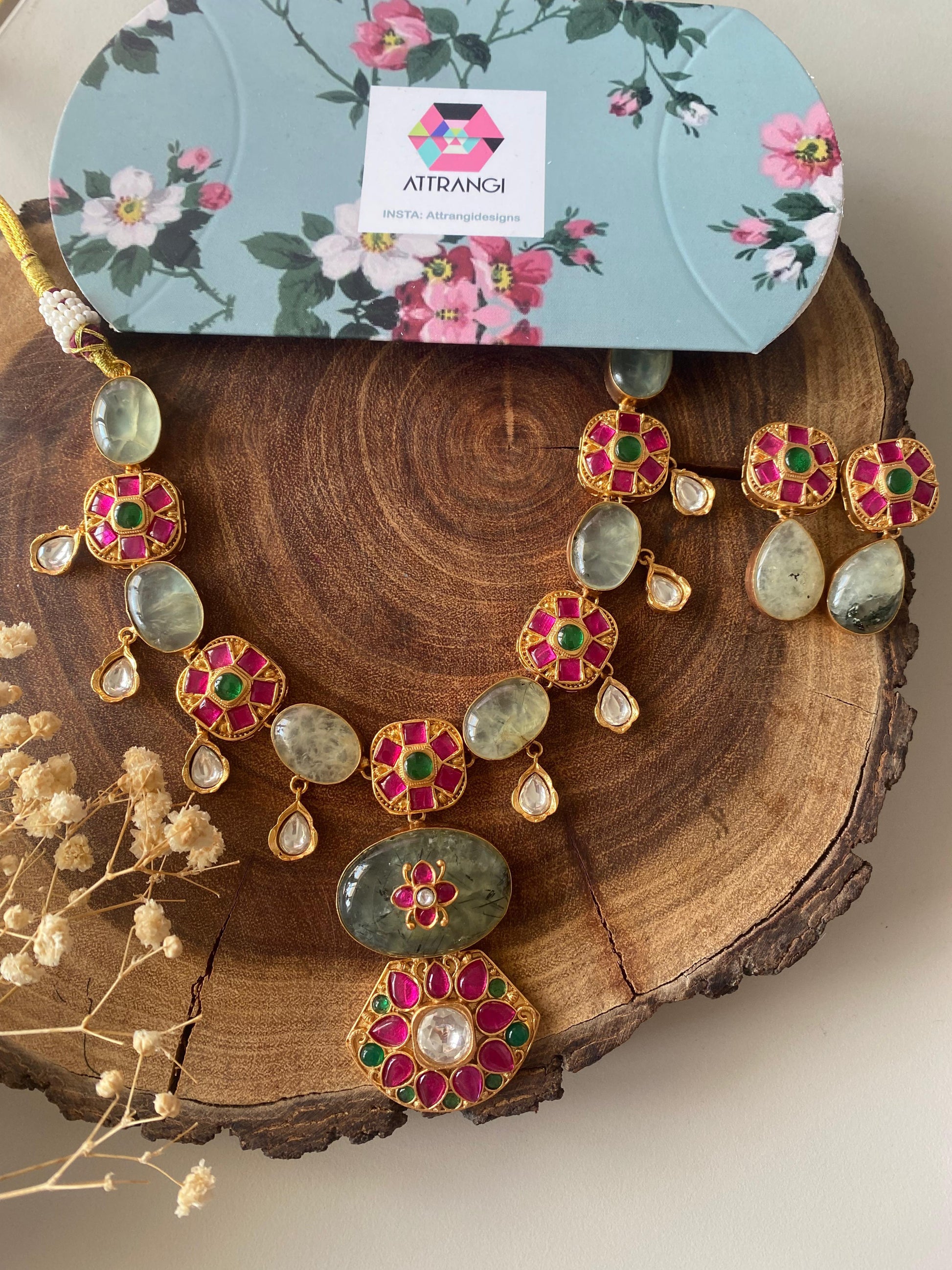 Ritukala Necklace Set | Natural Gemstones