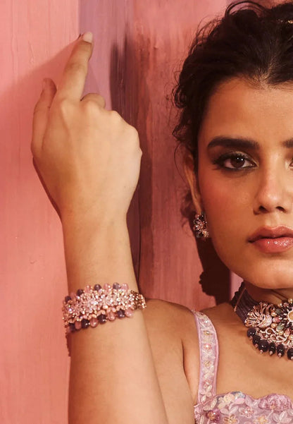 Lilo Beaded Diamond Pastel Kada | Lala Land Collection
