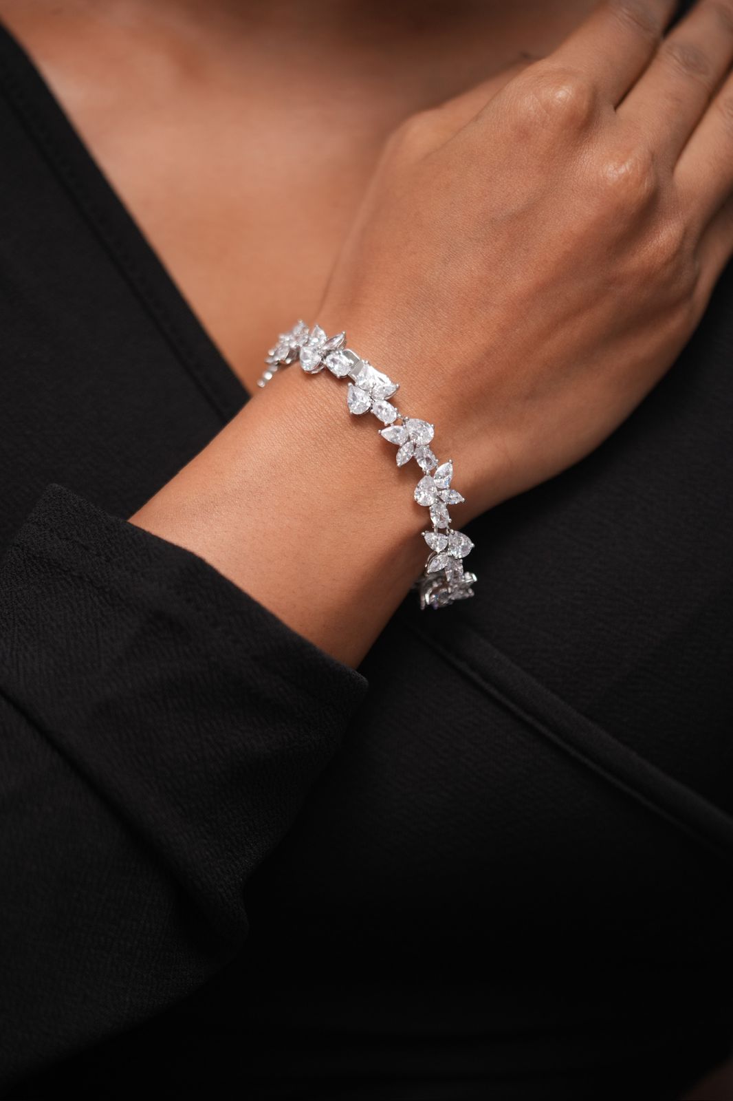 Pear Oval Marquise Diamond Solitaire Bracelet | 35 cents