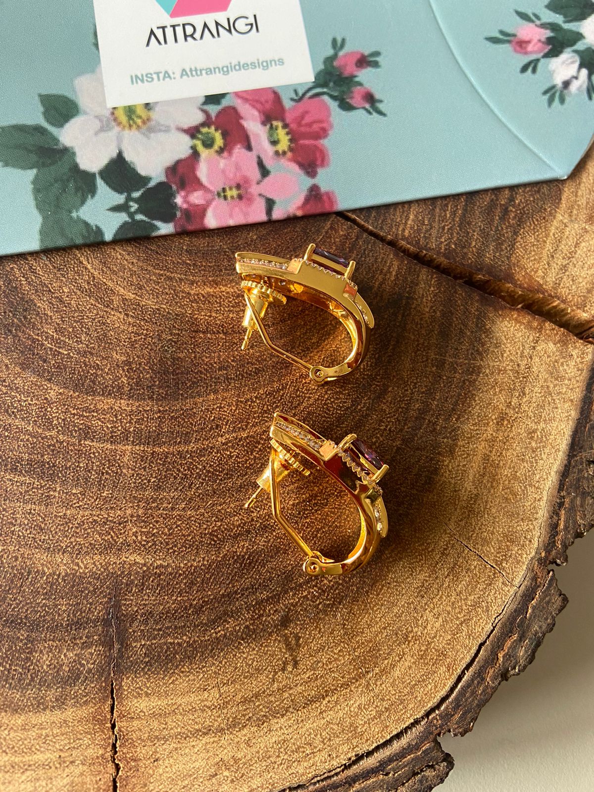 Diamond Crush Next To Real Balis | Western Earring