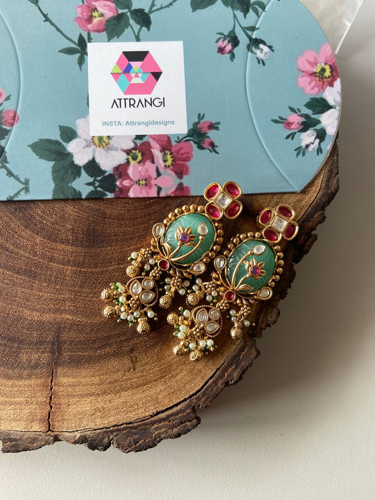 Lopamudra Holdali Gold Traditional Earrings | Sone Pe Suhaga