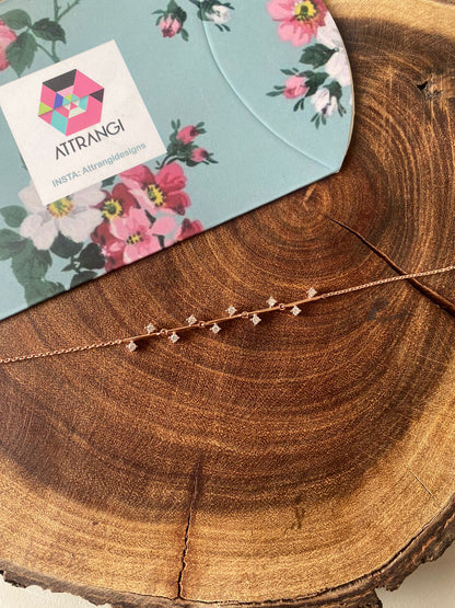 Tiny Miny Delicate Diamond Tennis Bracelet