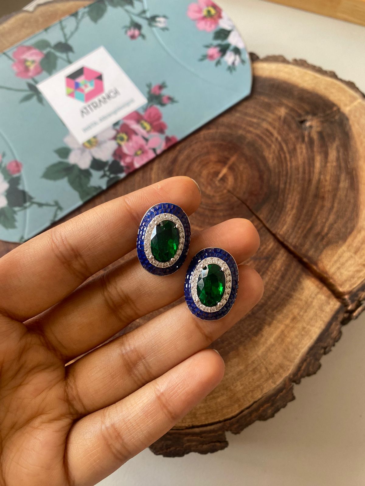 Aloha Diamond Statement Studs
