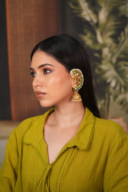 Jugni Earcuff Big Polki Indian Jhumka