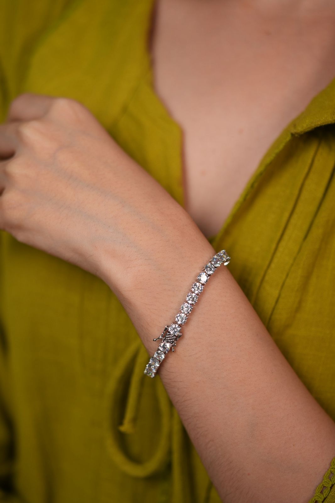 50 Cent Big Diamond Lover Round Solitaire Tennis Bracelet | 5mm