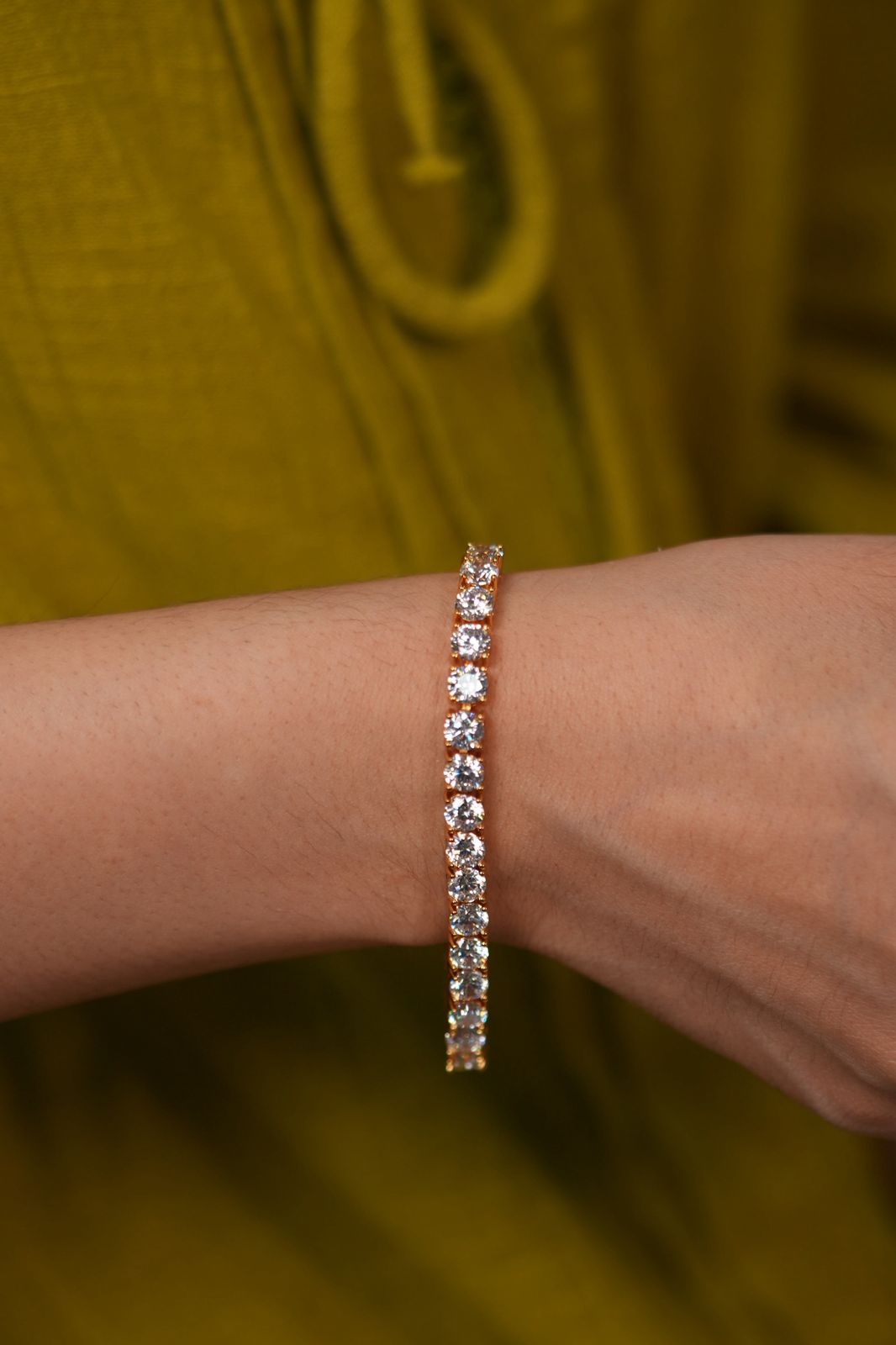 50 Cent Big Diamond Lover Round Solitaire Tennis Bracelet | 5mm