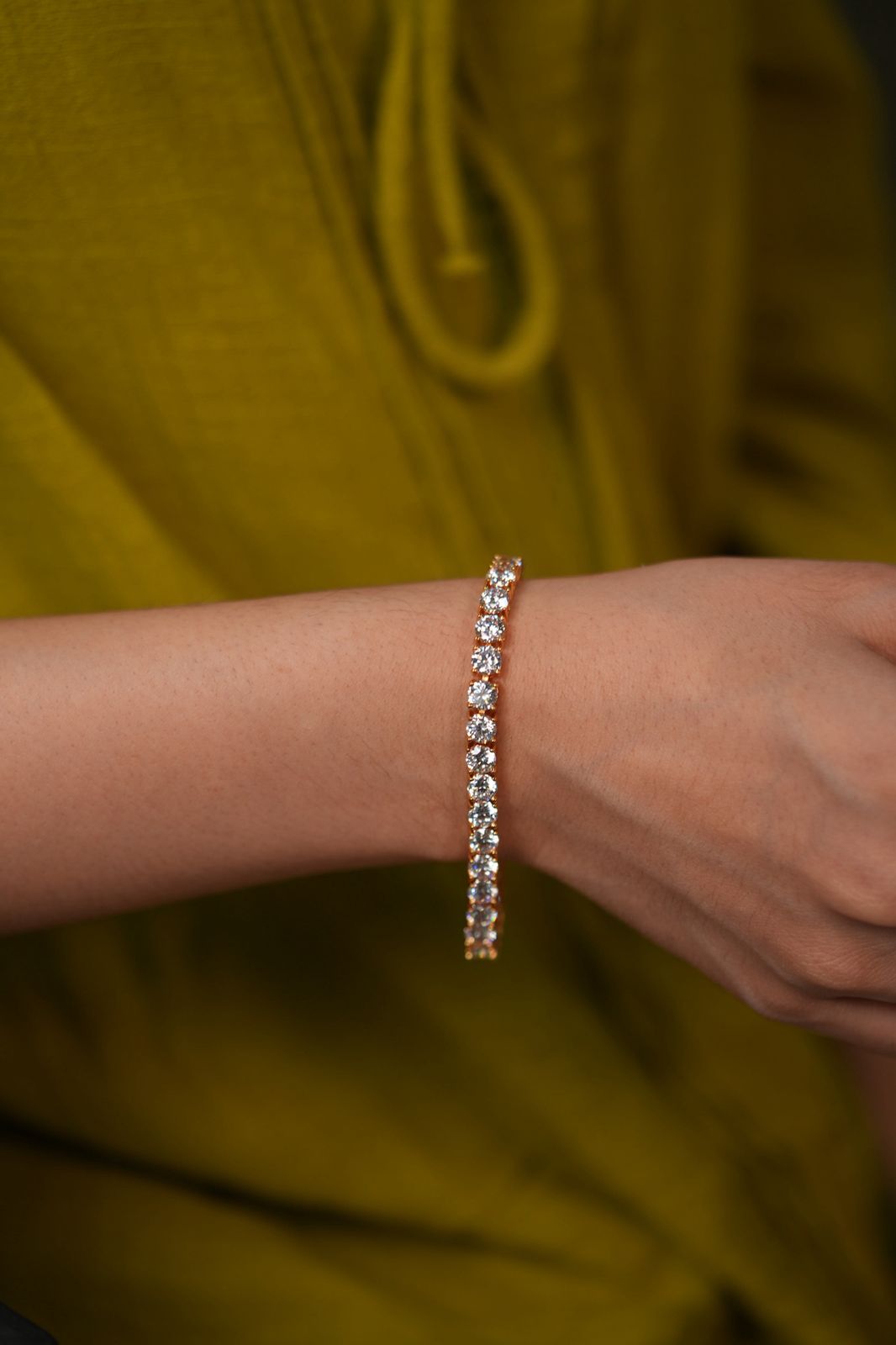 50 Cent Big Diamond Lover Round Solitaire Tennis Bracelet | 5mm