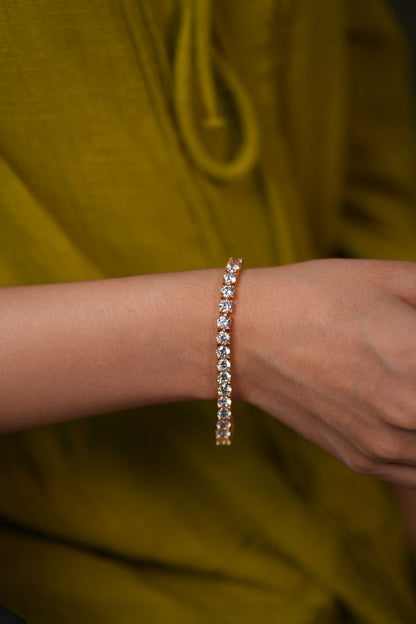 50 Cent Big Diamond Lover Round Solitaire Tennis Bracelet | 5mm