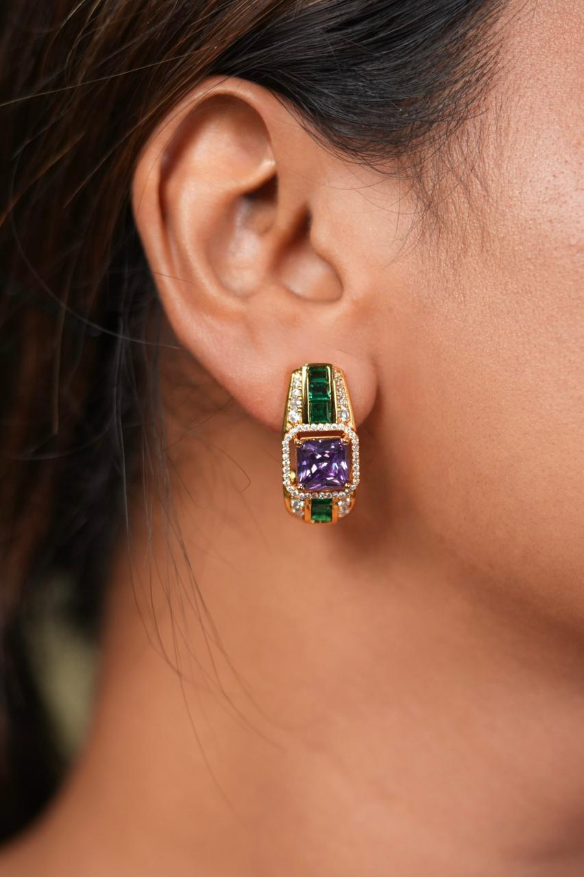 Diamond Crush Next To Real Balis | Western Earring