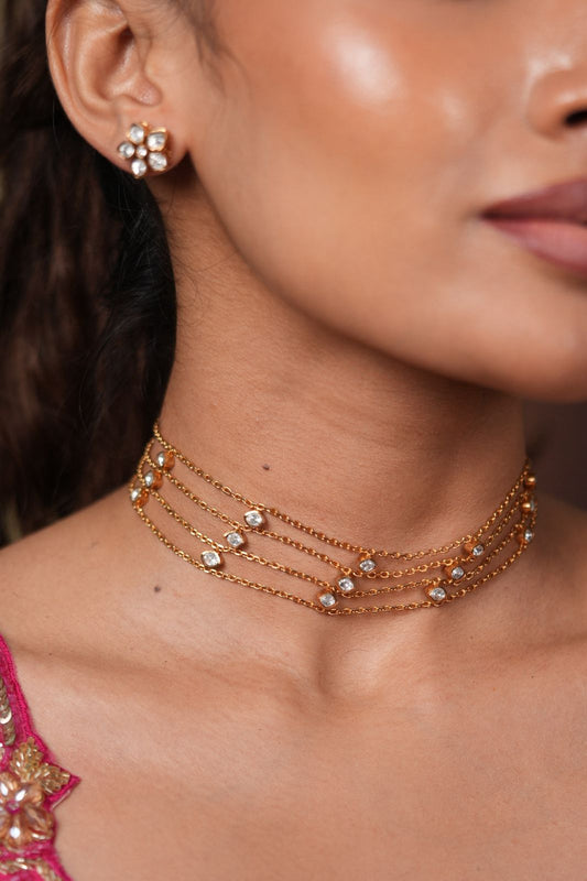 Moissanite Niti Indo Western Choker Set