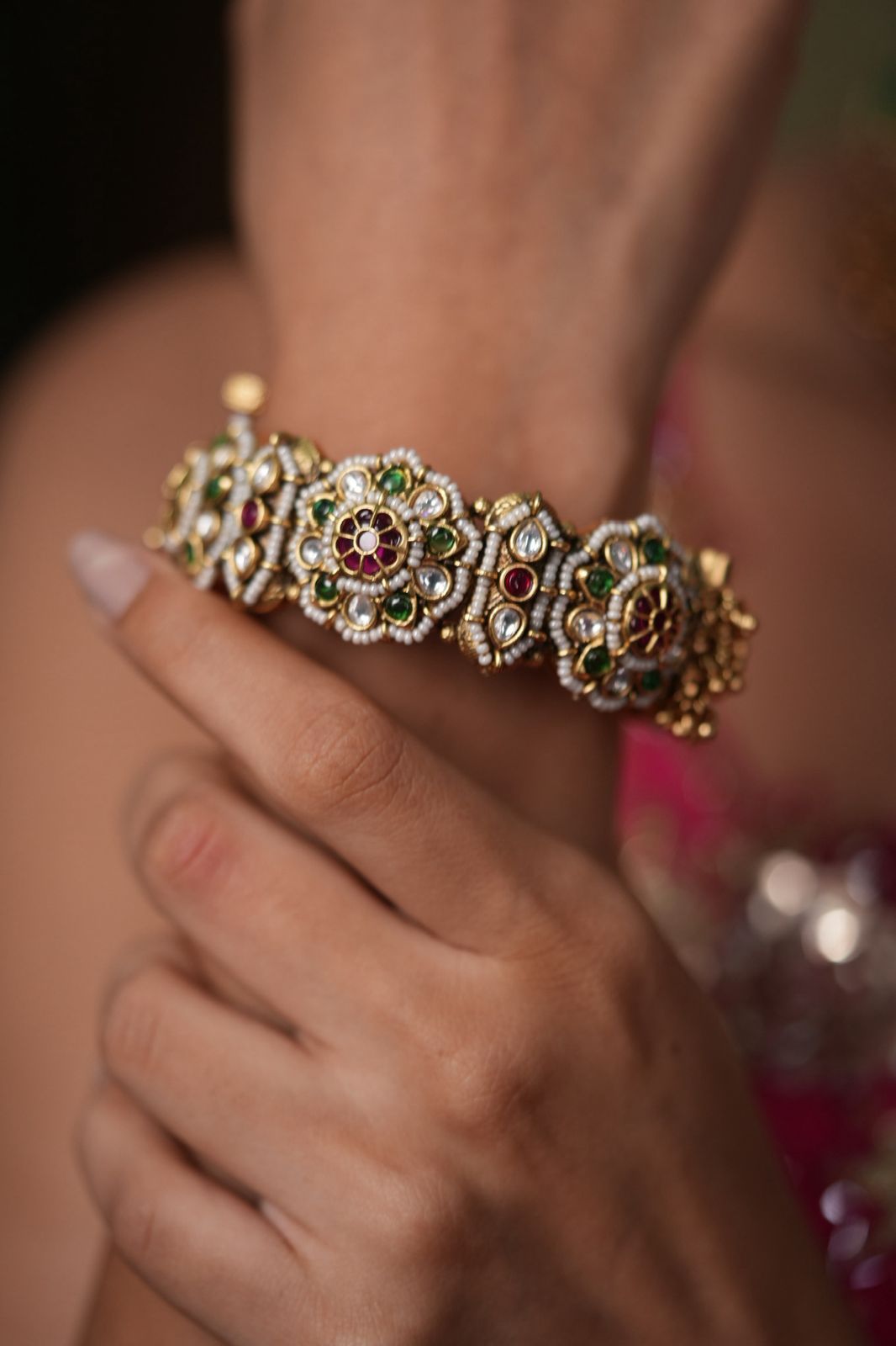 Phoolkari Openable Gold Kada  | Sone Pe Suhaga