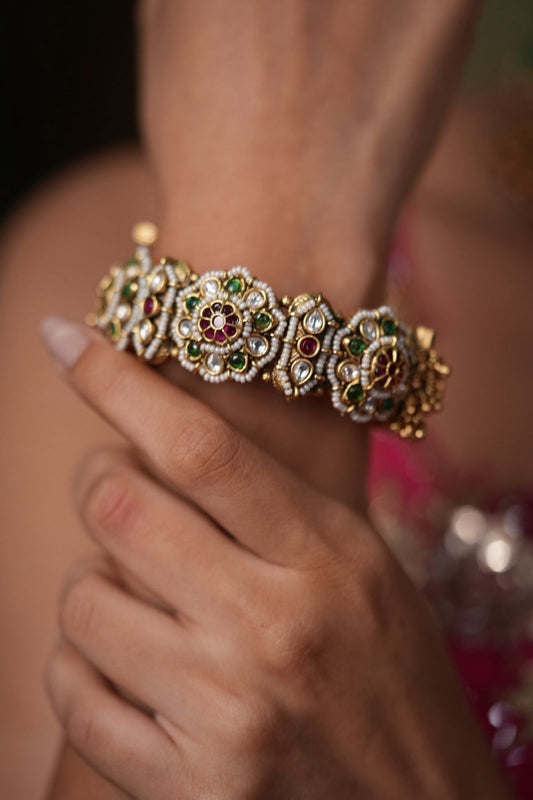 Phoolkari Openable Gold Kada  | Sone Pe Suhaga