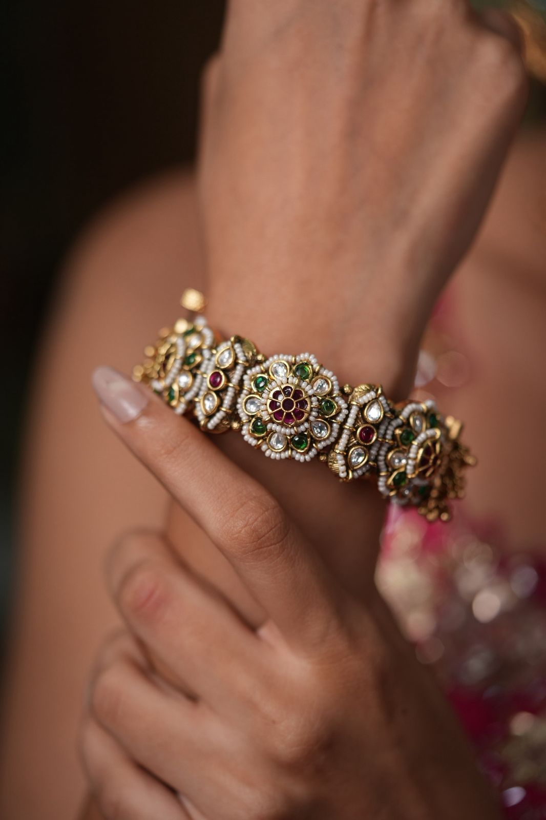 Phoolkari Openable Gold Kada  | Sone Pe Suhaga