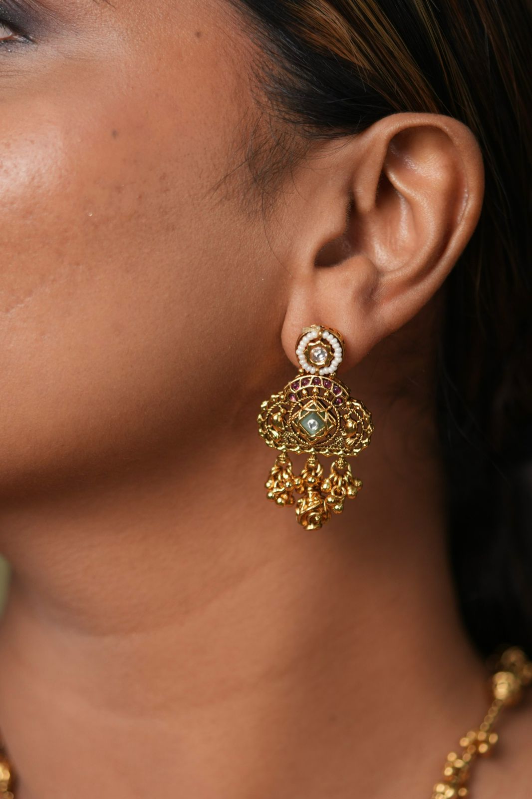 Lopamudra Long Gold Traditional Set | Sone Pe Suhaga