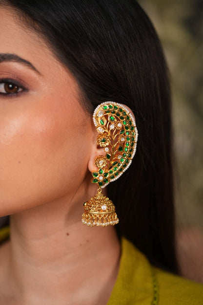 Jugni Earcuff Big Polki Indian Jhumka