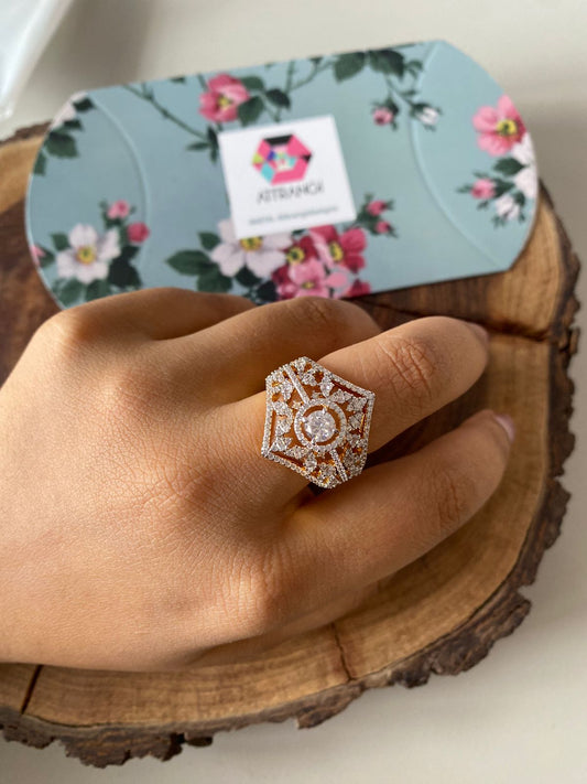 Vintage Solitaire Diamond Cocktail Ring | Daily Wear