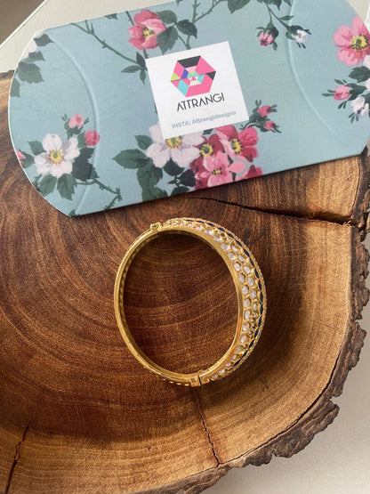 Bhargavi Elevated Polki Moissanite Bracelet Kada