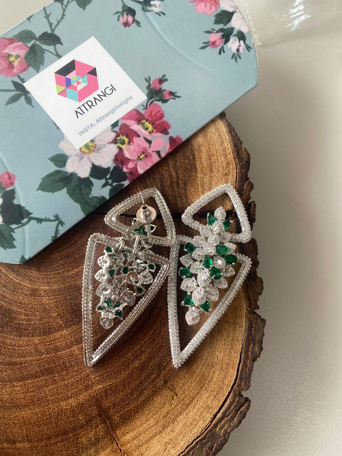 Hero Diamond Stiff Long Statement Earrings