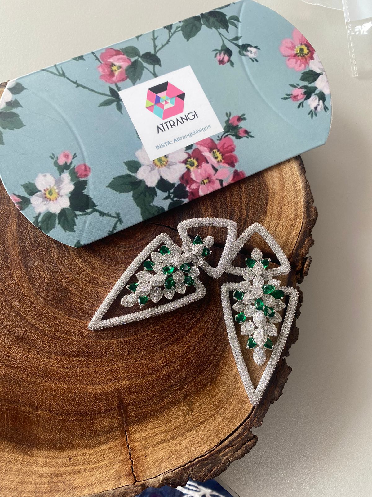 Hero Diamond Stiff Long Statement Earrings