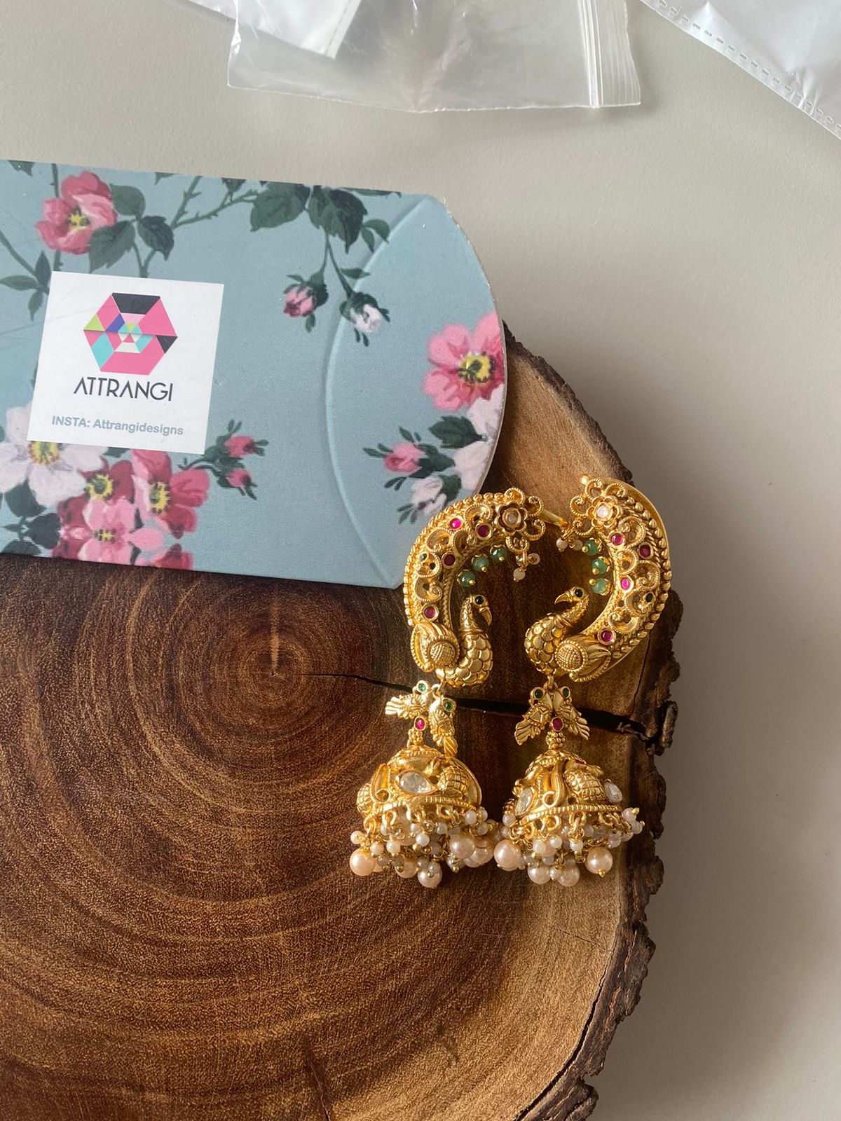 Sone Pe Suhaga Traditional Earcuff with Indian Jhumka
