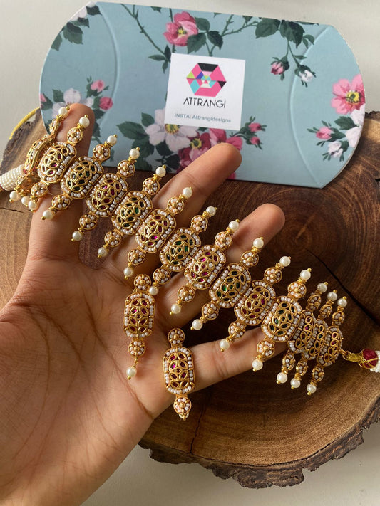 Pavitra IndoWestern Gold Choker set| Sone Pe Suhaga