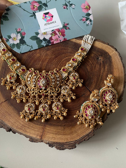 Gautami Intricate Gold Traditional Necklace Set | Sone Pe Suhaga