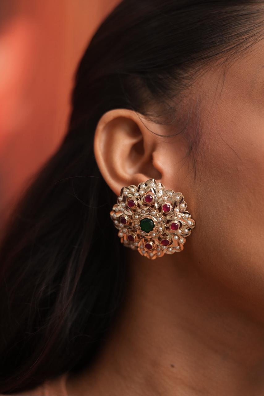 Valima Floral Jadaau Oversized Studs
