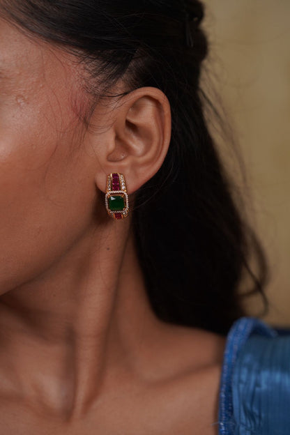 Diamond Crush Next To Real Balis | Western Earring