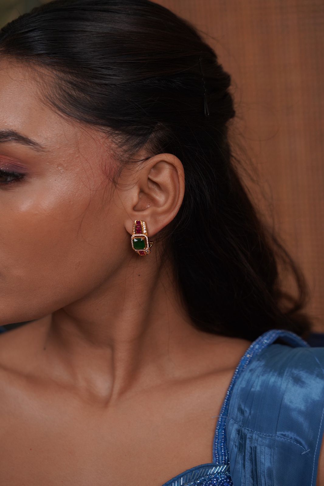 Diamond Crush Next To Real Balis | Western Earring