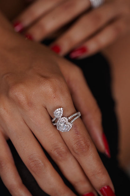 Heartfelt Wrap Diamond Solitaire Ring
