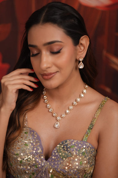 Preeti Classic Uncut Moissanite Polki Set