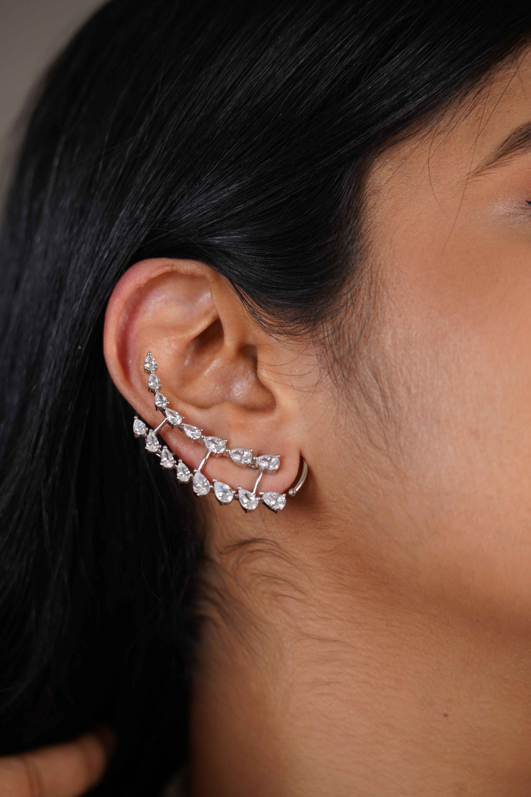 Anantara Diamond Double line Earcuff Earring