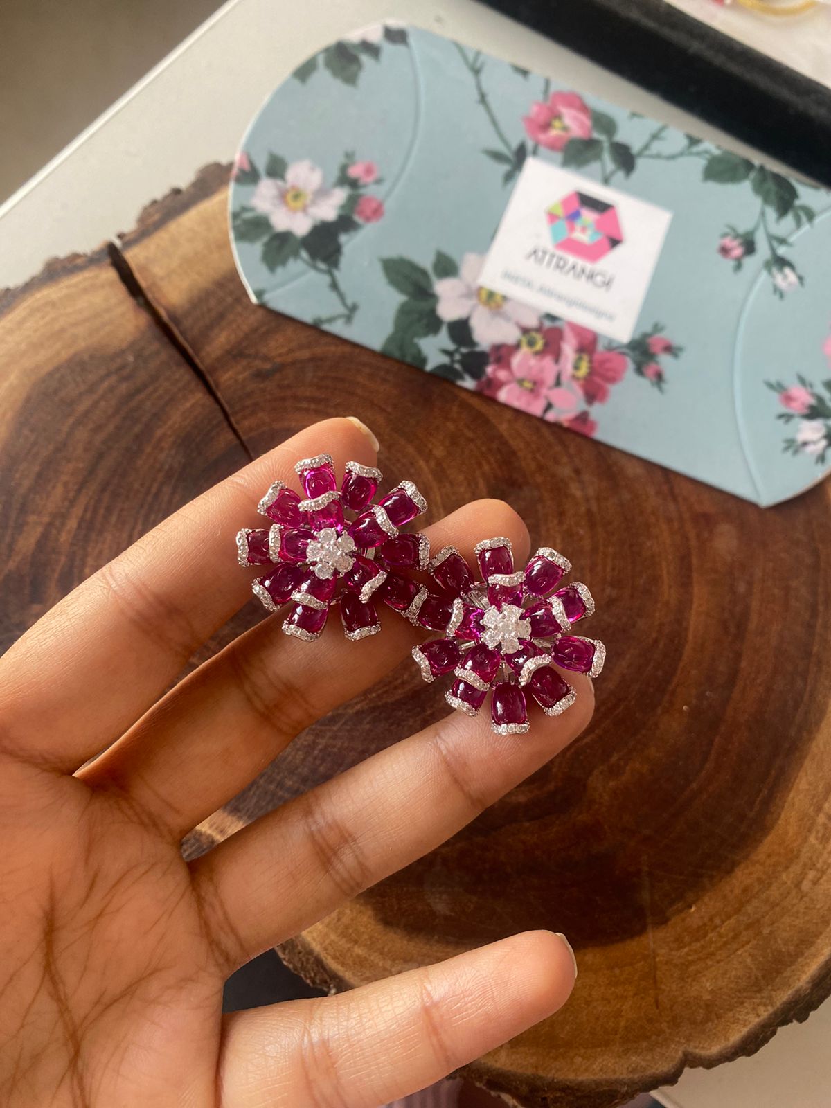 Fool 3D Emerging Statement Diamond Studs