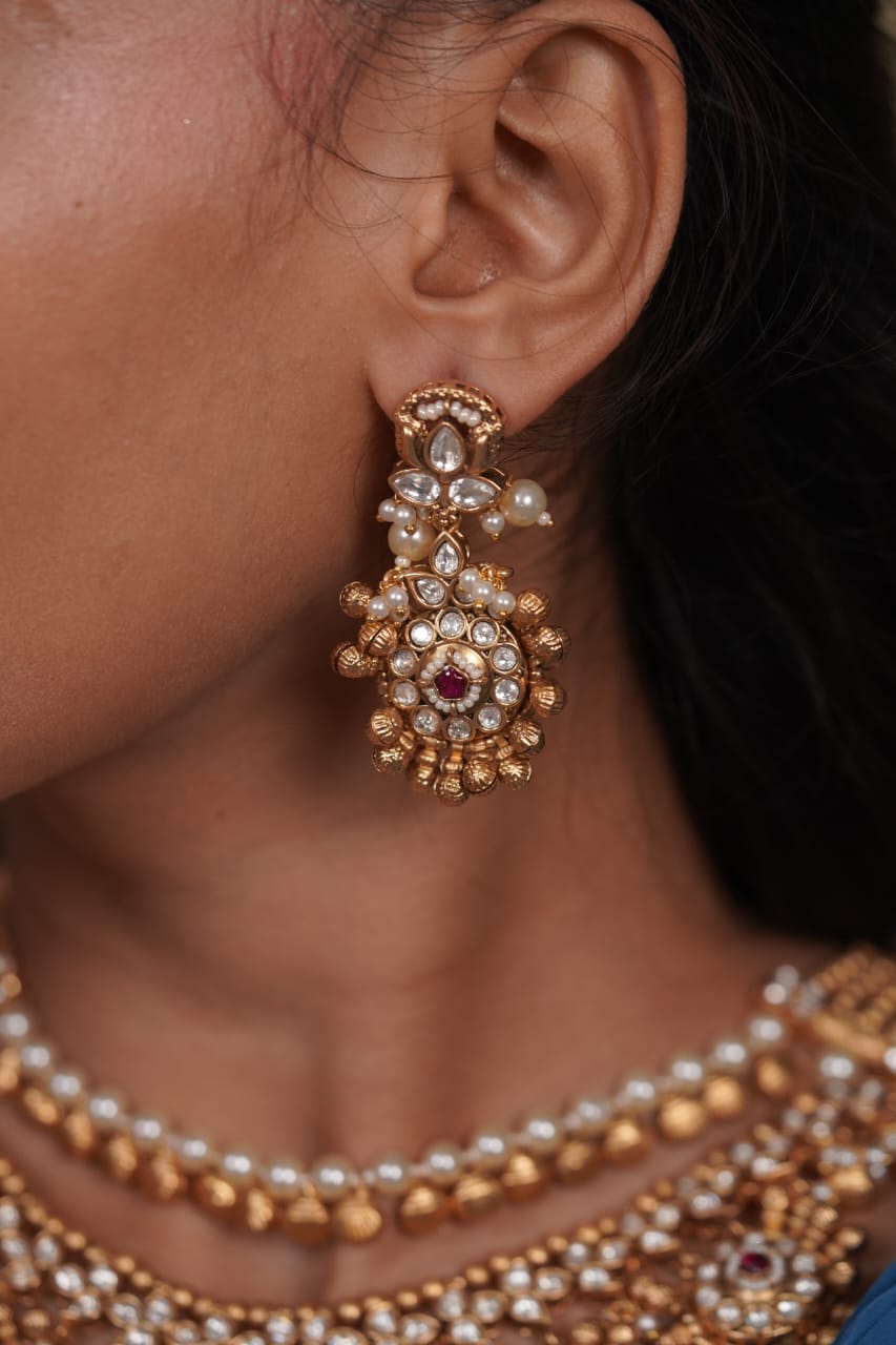 Tapasvi Gold MInt Traditional Indian layered Set | Sone Pe Suhaga