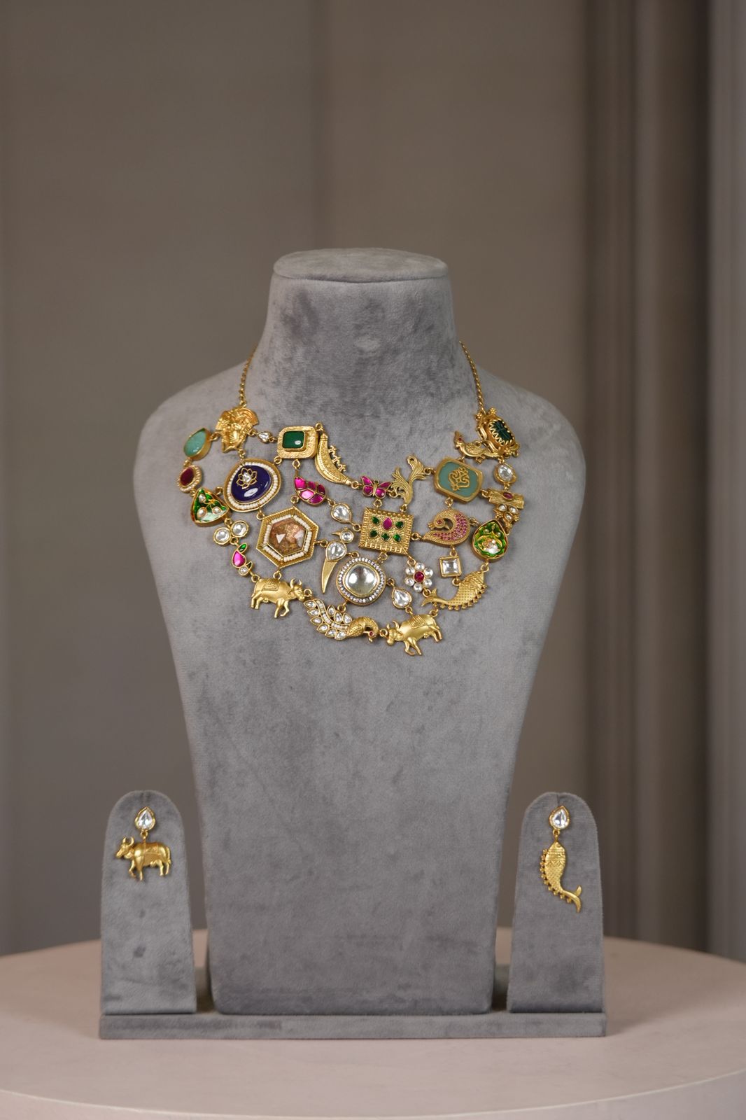 Boho Tribe Gold Indowestern Funky Polki Set