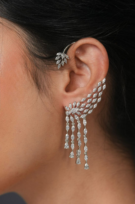 Mona Lisa Diamond Dangling Earcuff Earring