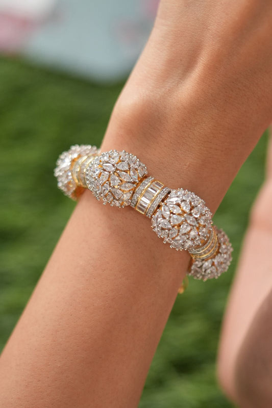Gabala Diamond Designer Gajra Bracelet ( Tennis Style)