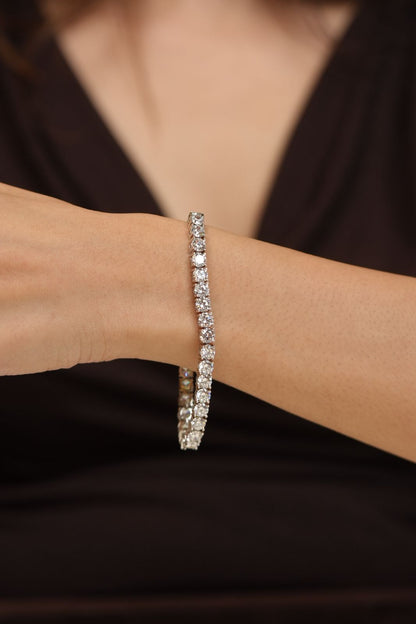 25 cents Round Solitaire Tennis Bracelet| 4mm