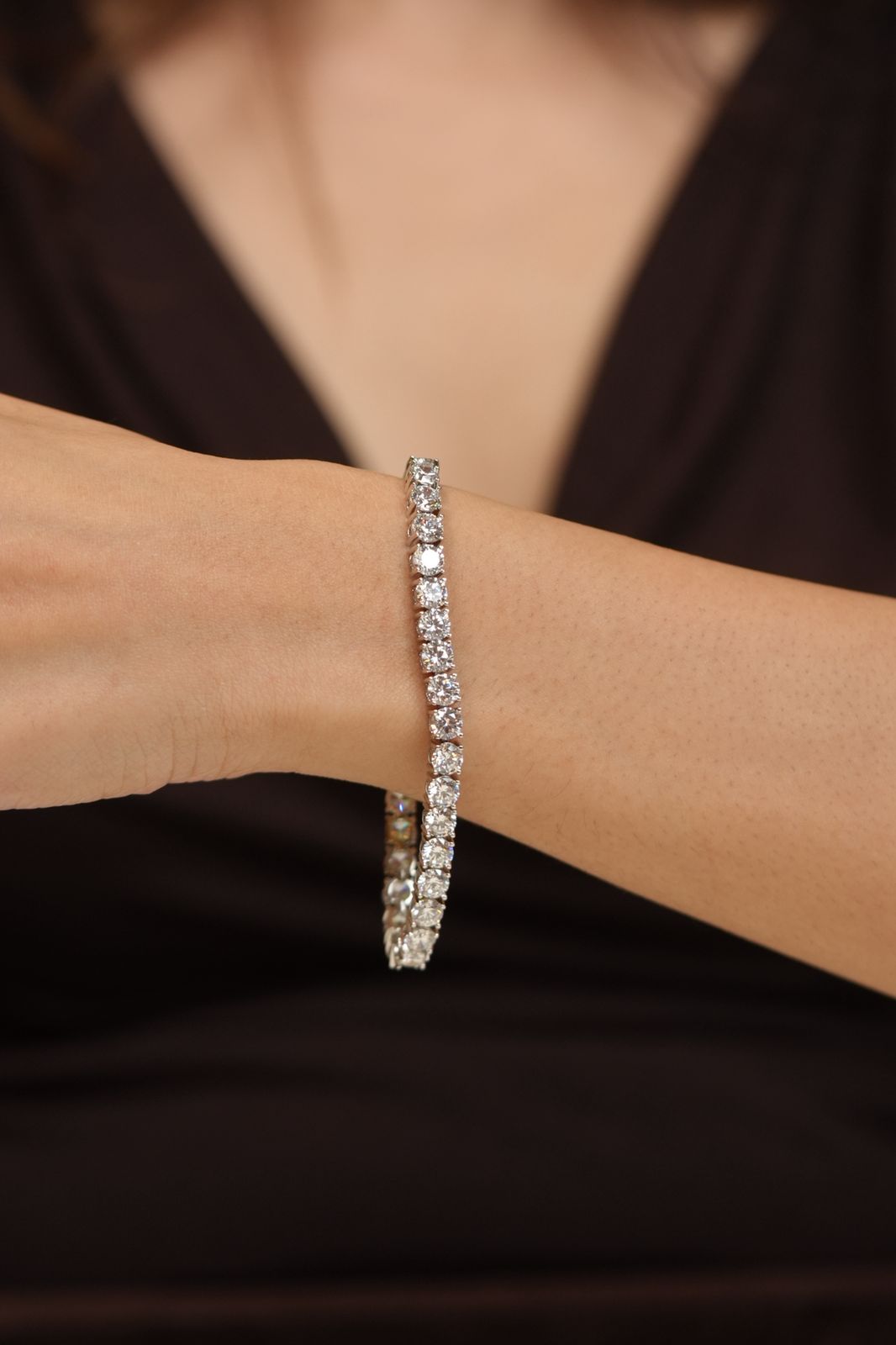 25 cents Round Solitaire Tennis Bracelet| 4mm