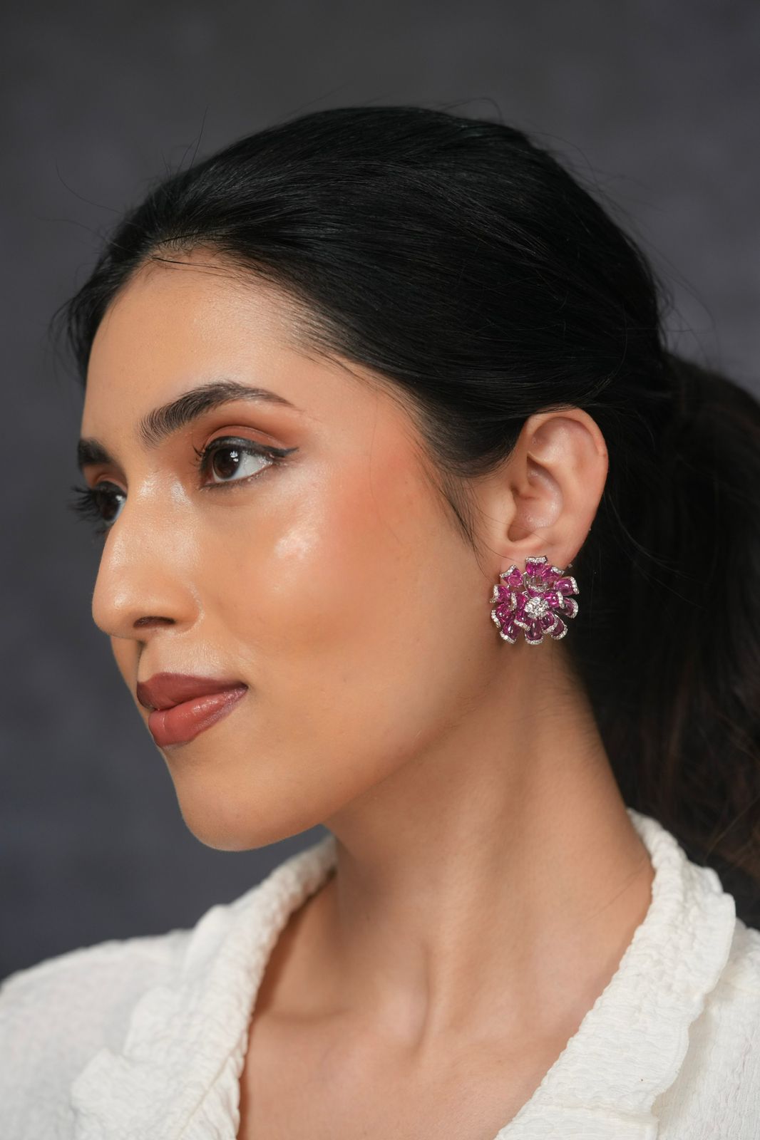 Fool 3D Emerging Statement Diamond Studs