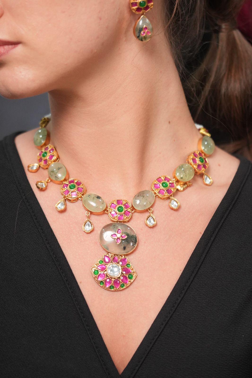 Ritukala Necklace Set | Natural Gemstones