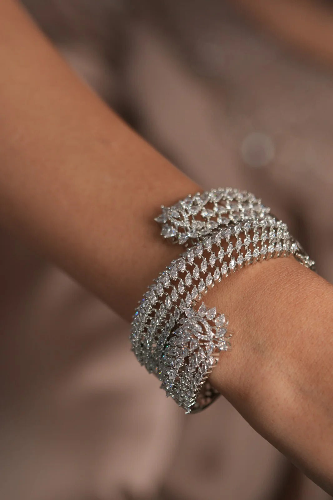 Wrap Me Around Your Wrist Diamond Designer Bracelet Cuff