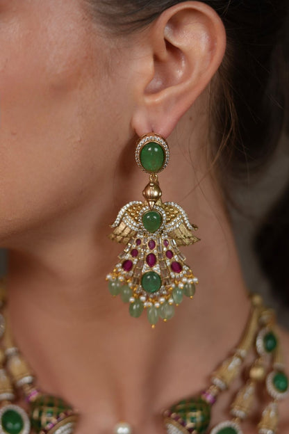 Garuda Designer Polki Indo western Necklace Set