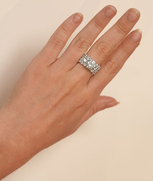 5 in 1 Silver Diamond Ring