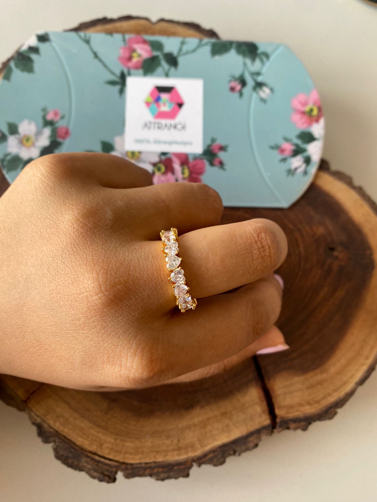 Heart Diamond Delicate Band Ring | Daily Wear