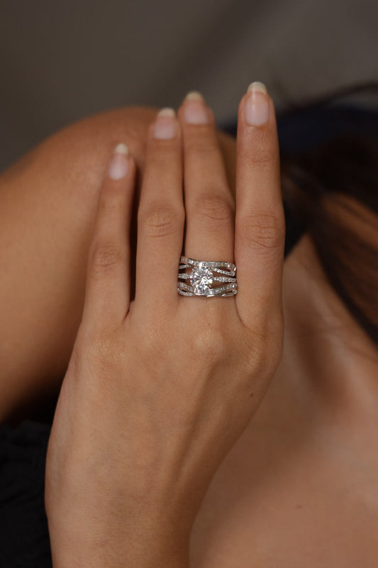 SaySo 5 In 1 Diamond 2 Carat Round ring with Bands