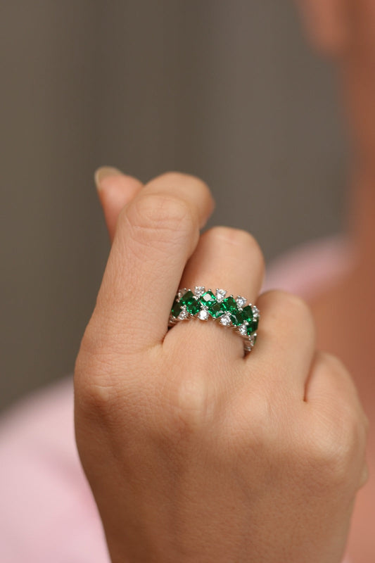 Dew Coloured Diamond Band Ring | Daily Wear